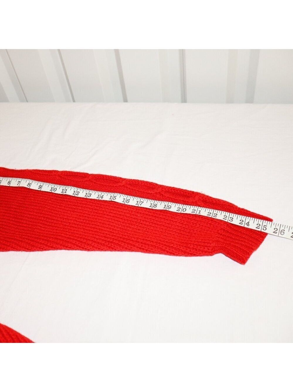 Original Obermeyer Vintage Cardigan Ski Sweater Red Button Front 1960's Large? - Picture 11 of 11